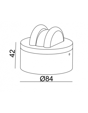 Led zidna nadgradbena CDR020391 alu tamno siva 7W 1700K 2