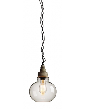 Dekorativna visilica LOFT289B prozirna i drvo