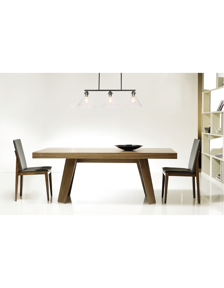 Dekorativna visilica LOFT138-3 BLACK/CLEAR