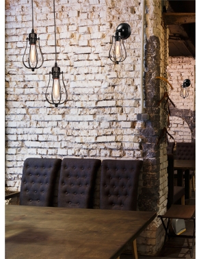 Dekorativna zidna LOFT117-W MB mat crna 2