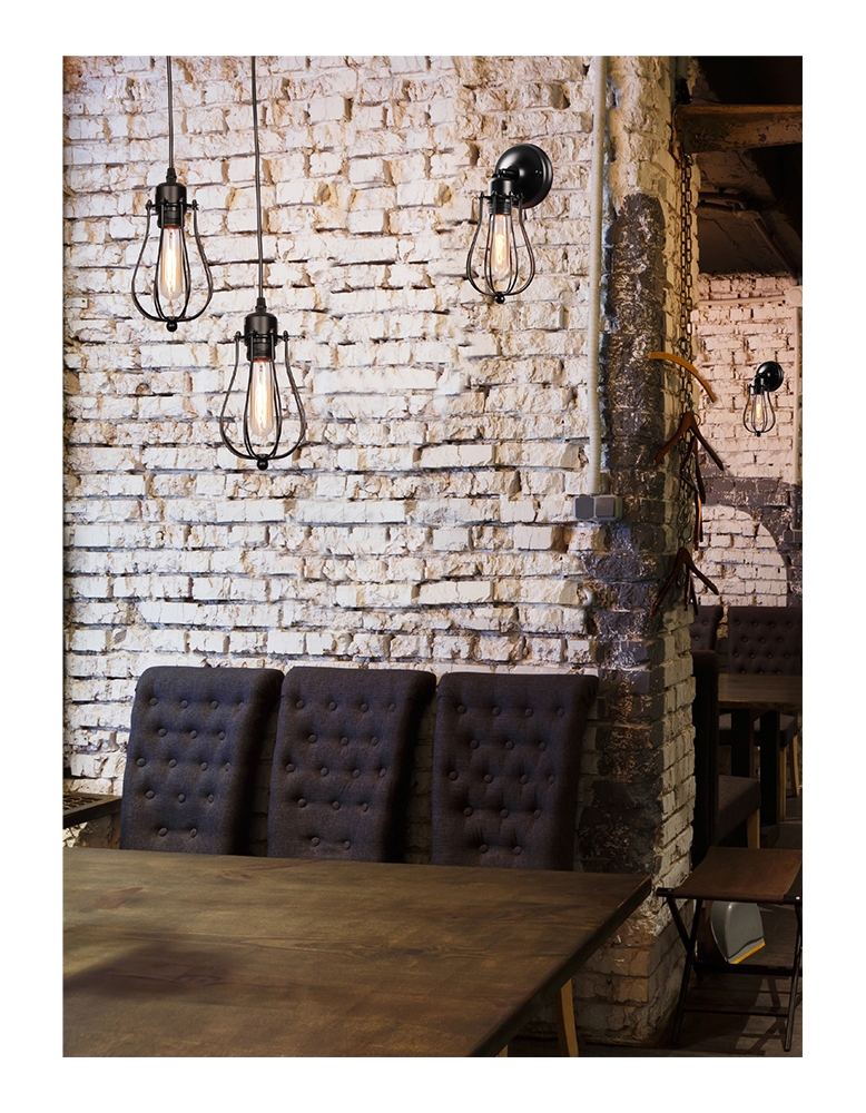 Dekorativna zidna LOFT117-W MB mat crna