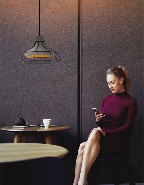 Dekorativna visilica MD69381B crna i beton 2