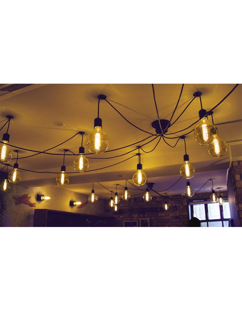 Dekorativna visilica LOFT170-6 MB mat crna paga