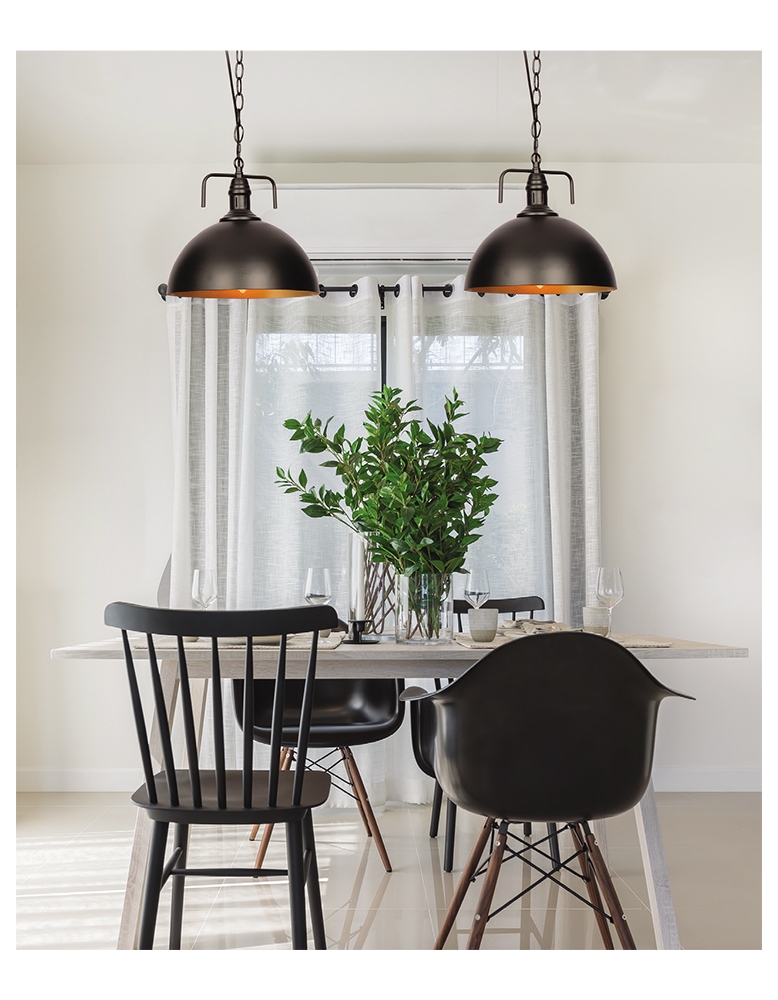 Dekorativna visilica LOFT112 BLACK/GOLD crna zlatna