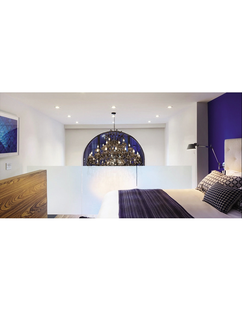 Luster 10022 krom okvir sa dimljenim staklom