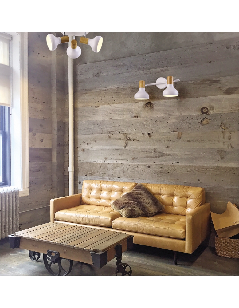 Dekorativna zidna W10157-2 MATT WHITE 2XE14 mat bijela