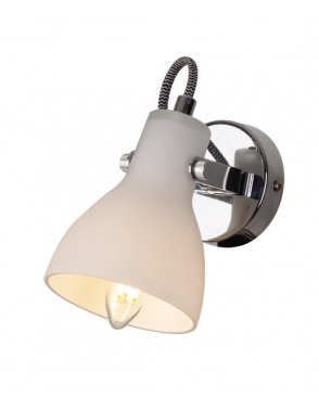 Dekorativna zidna W10142-1 1XE14 krom i mutno staklo