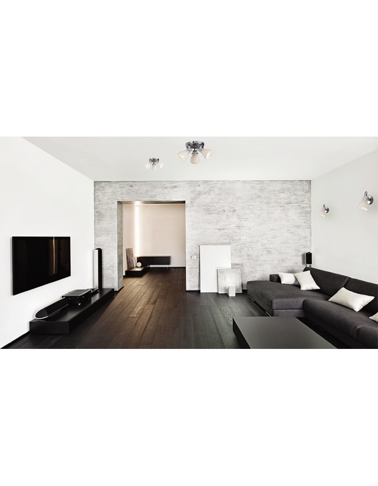 Dekorativna zidna W10142-2 2XE14 krom i mutno staklo