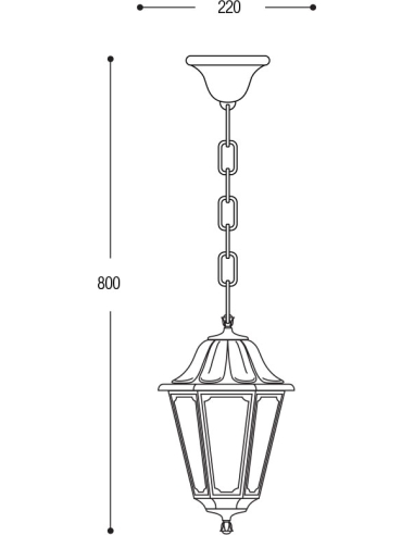 Vanjska rasvjeta visilica  lanterna SICHEM/ANNA bijela prozirna E-27