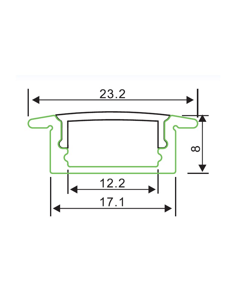 Pokrov za aluminijski Profil ALP 00X PMMA SEMI...