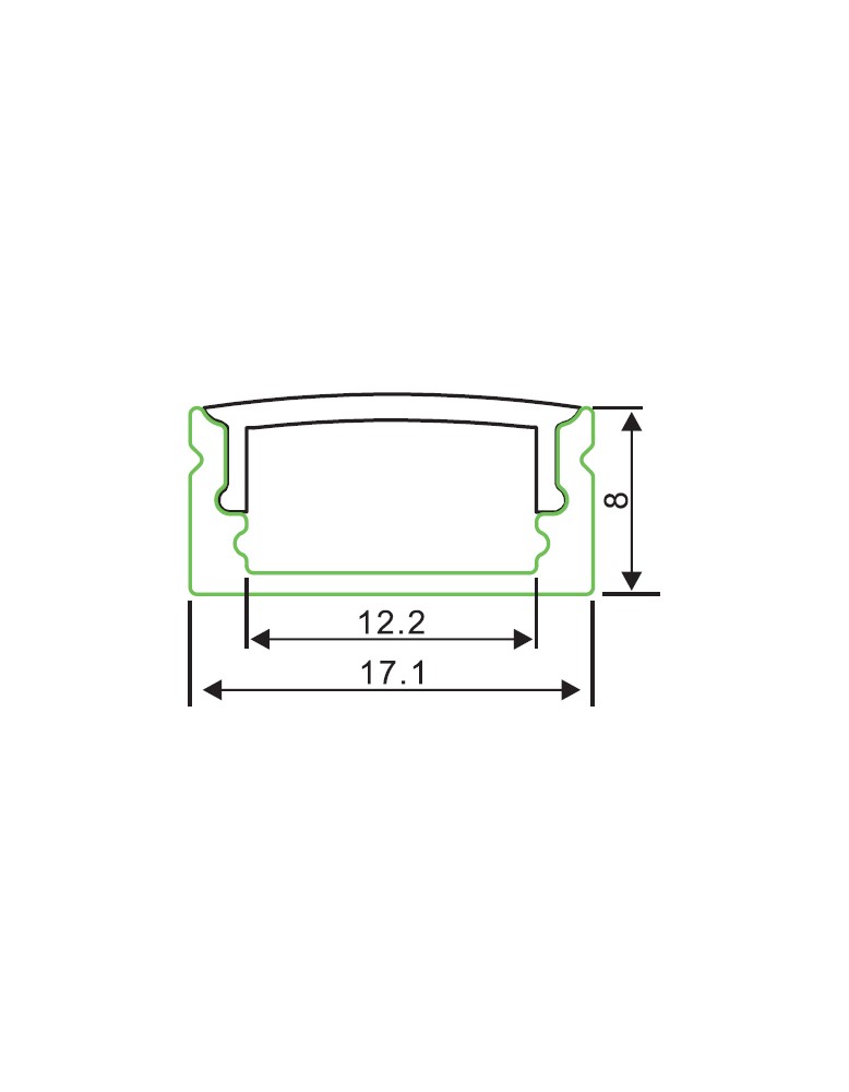 PVC Završetak za aluminijski Profil ALP002 sa...