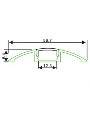 Aluminijski Profil LL ALP021 8,2mm NADGREDBENIi 2m 2