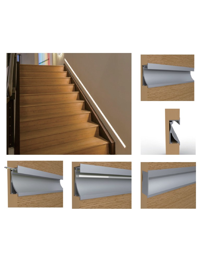 Aluminijski Profil LL ALP023 ugradbeni zidni 2m