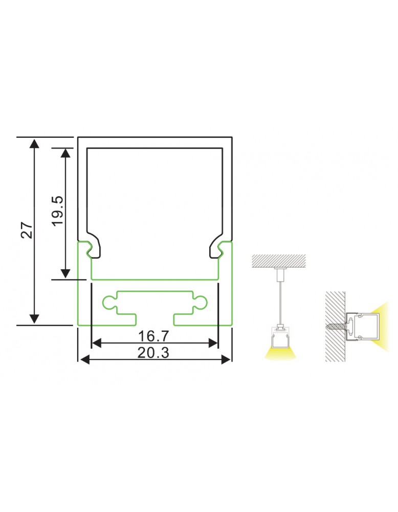 PVC Završetak za al. Profil ALP028 bez rupe
