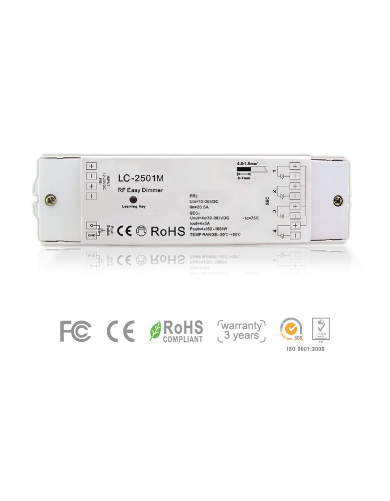 Dimmer reciever LC 2501RGB LED upravljanja 