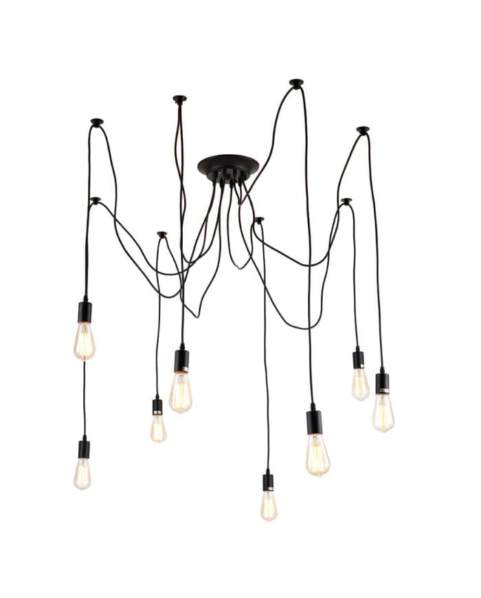 Moderna visilica LOFT170-8 MB 8lights each 2m PVC cable