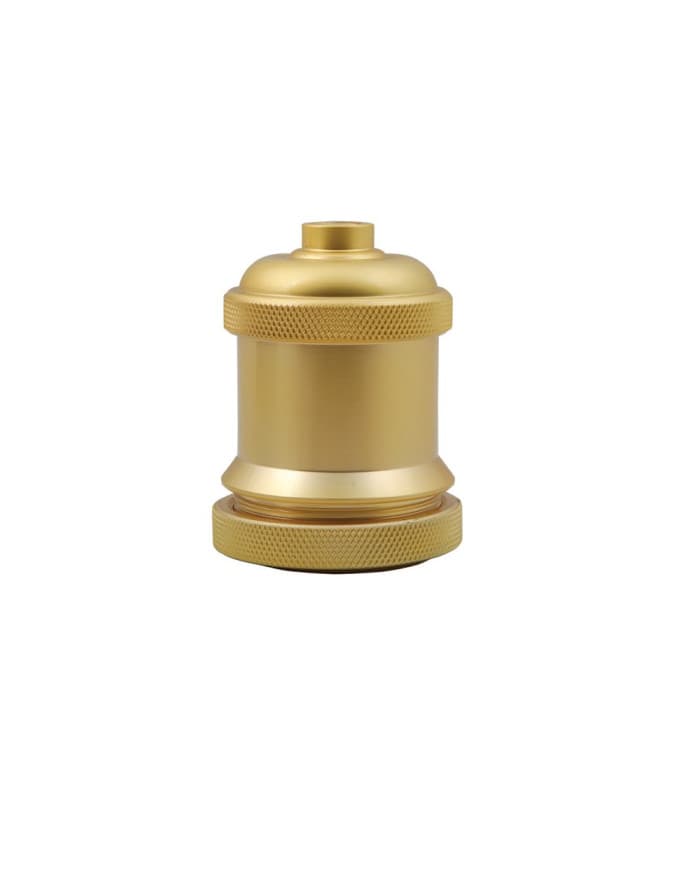 Grlo A0108 Aluminium plated gold colour, with E27 plastic, tube 301 black, 1 ring