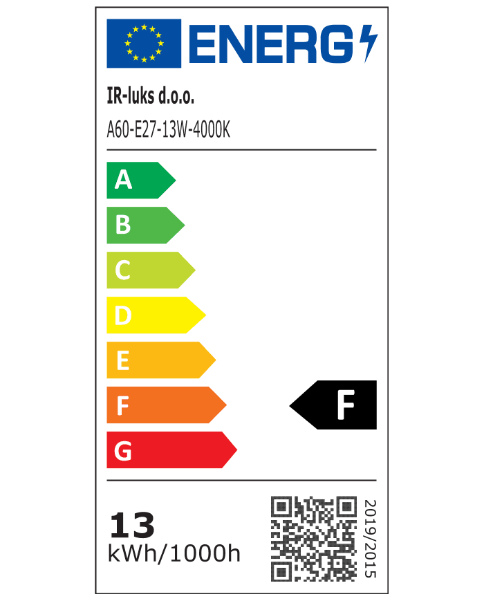 Žarulja LED-A60-E27-13W-4000K-1335lm