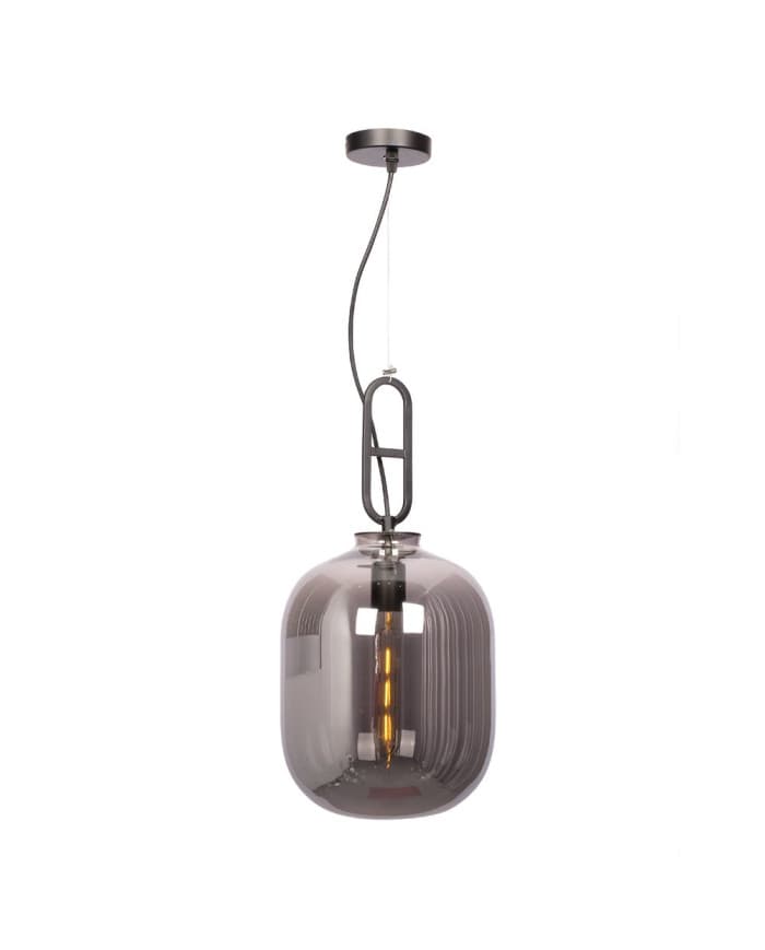 Visilica LOFT293-M SMOKEY GREY+BLACK D350*H570mm 1*E27