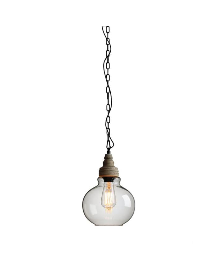 Visilica LOFT289-B clear+wood D190*H330mm