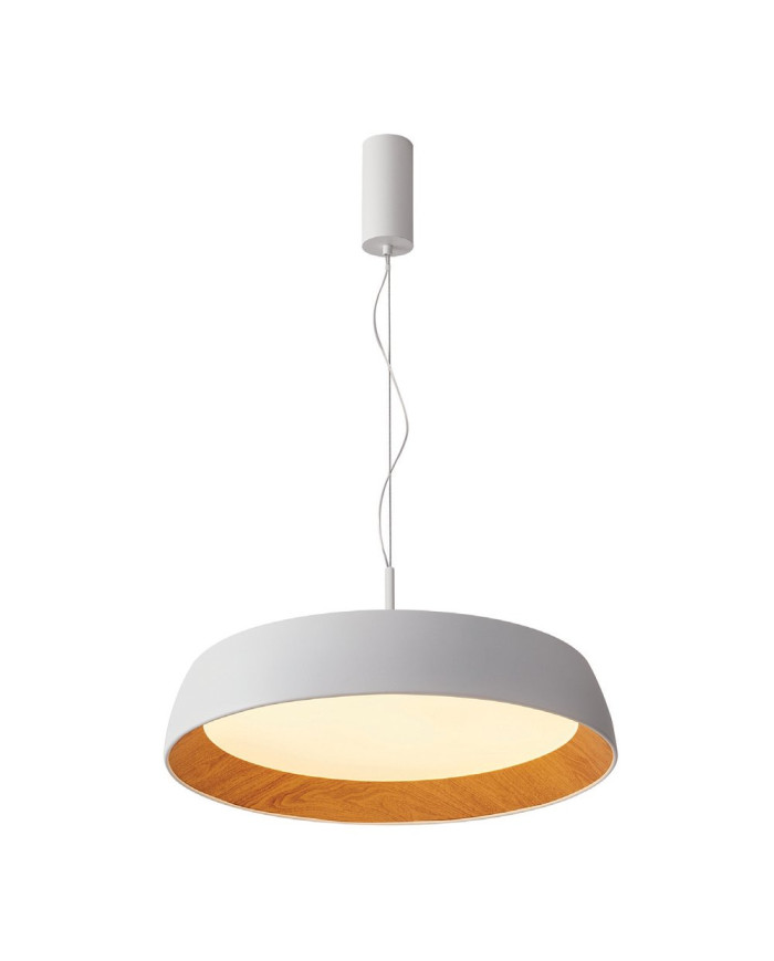 LED visilica BELLO-P-450/40 SANDY WHITE/WOOD CCT 40W