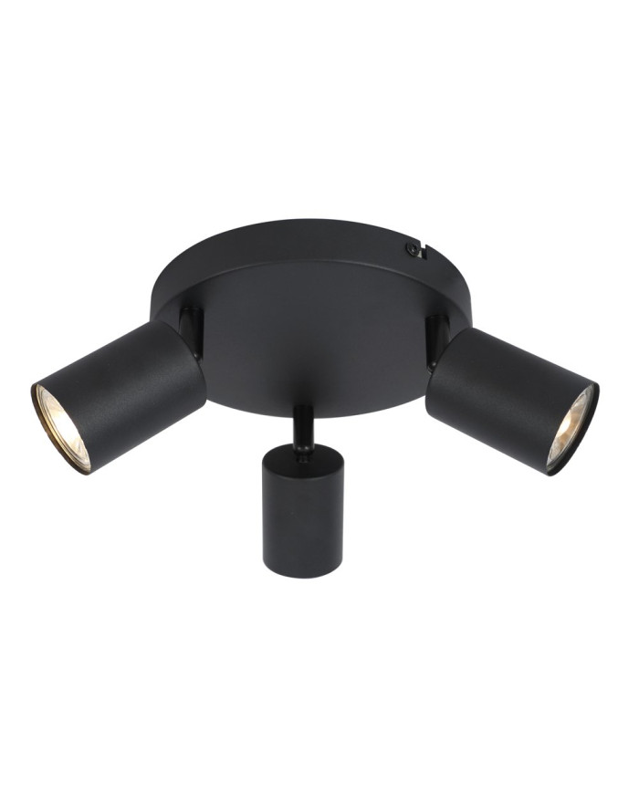 Zidni/stropni reflektor SL ROTO3 R black metal base 3*GU10